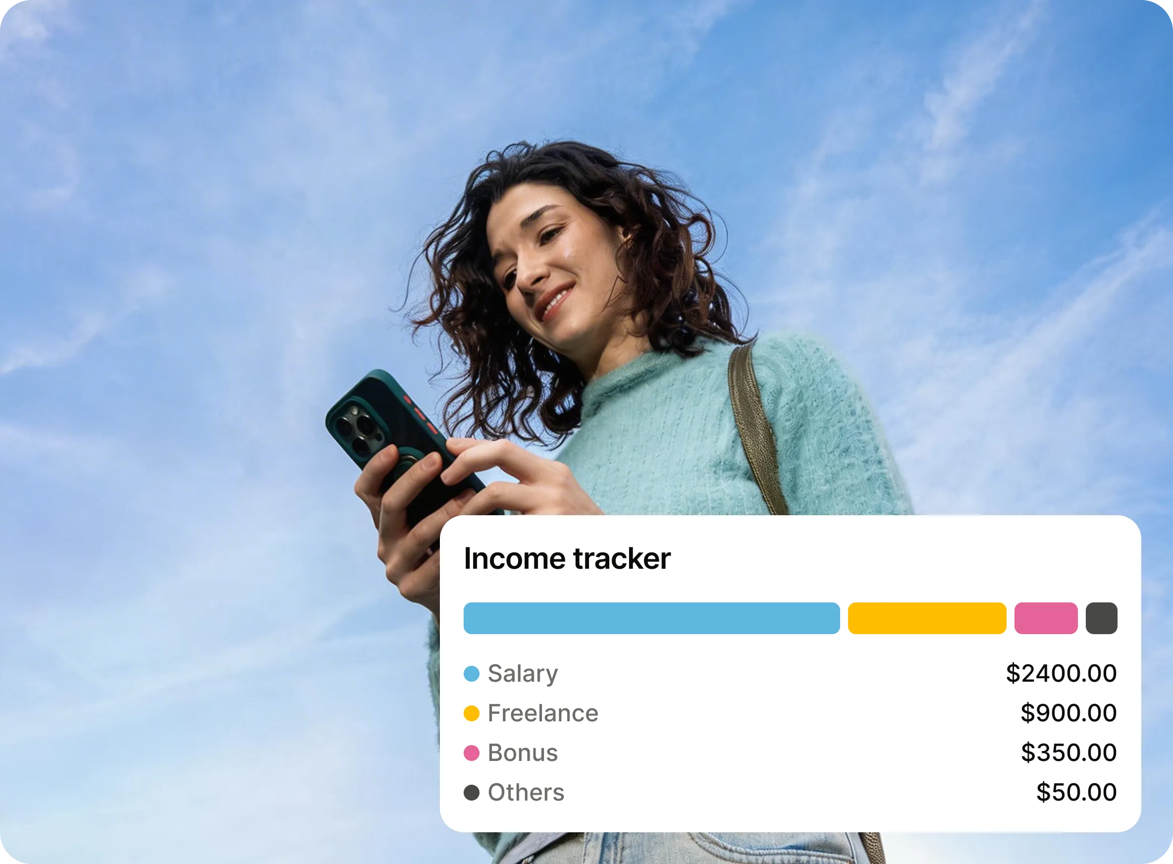 Person reviewing financial insights